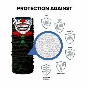 Bandana Neck Gaiter Skull Face Mask Bandanas Tube Breathable Rave Face Scarf US