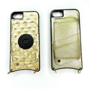 Bandolier Emma Crossbody Phone Case Wallet – IPhone SE / 7 / 8 – Gold Leather –