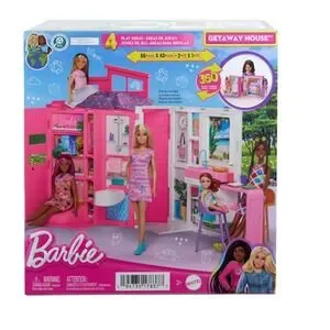 Barbie Getaway Doll House Playlet With 4 Play Areas And 11 Decor Accessories New