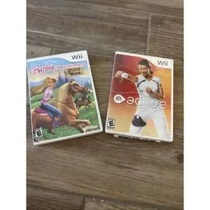 Barbie Horse Adventures: Riding Camp (Nintendo Wii 2007) and Sports Active EA