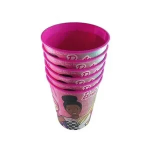Barbie Pink Party Plastic Cups Lot Of 6