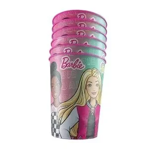 Barbie Pink Party Plastic Cups lot of 6