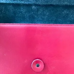 Barnes & Noble Burgundy Leather Document Holder Folio Organizer Clutch 8X6