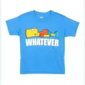 Bart Simpson Whatever T Shirt Boys Size L The Simpsons