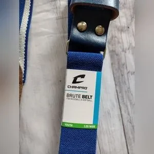 Baseball Blue Adjustable Belts Size Youth