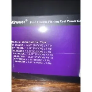 BatPower 6.6FT Power Cable For Shimano Or Dawa Electric Reel B Tip New Unopened