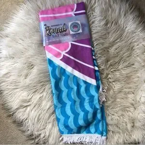 Be A Mermaid Make Waves Round Fringe Towel