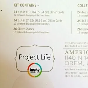 Becky Higgins Glitter Value Kit Project Life Heidi Swapp American Crafts 74 Pcs