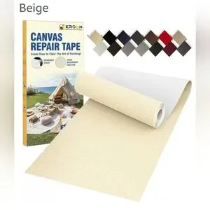 BEIGE Canvas Repair Tape 3.2 x 63 Inch Waterproof Heavy Duty Fabric Tape New