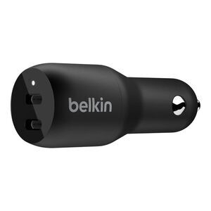 Belkin - 2A/36W 2-port USB-C Car Charger - Black: Co Black