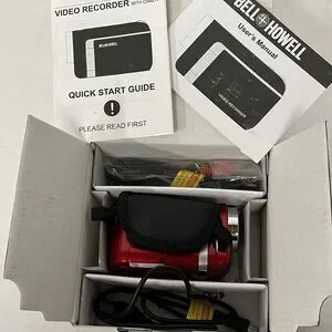 Bell & Howell Video Recorder Camera Red Color LCD Screen 4X Digital Zoom