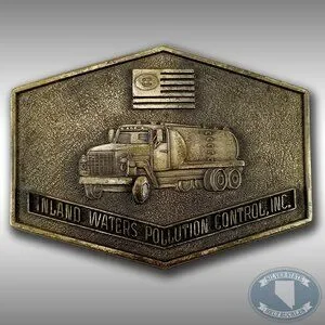 Belt Buckle Inland Waters Pollution Control Inc Water Truck Made In The USA