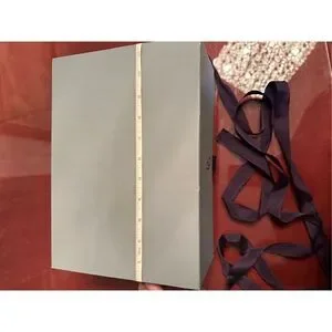 Bergdorf Goodman Lavender Magnetic gift Box With Tissue Paper & Ribbon