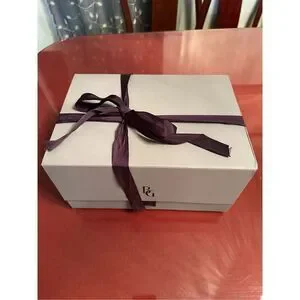 Bergdorf Goodman lavender magnetic gift box with tissue paper & ribbon