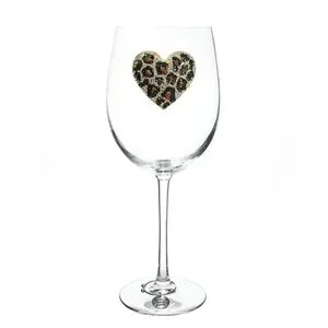 Betsey Johnson Bedazzled Heart Wine Glass