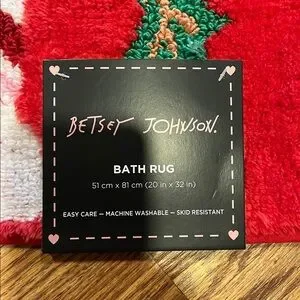 Betsey Johnson Festive Red Gingerbread House Bath Mat