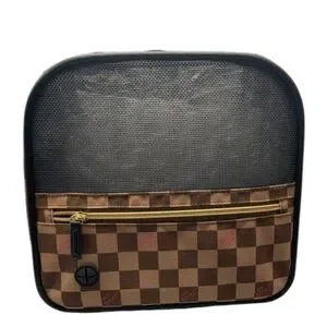 Betsey Johnson - NEW Brown Checkered Small Cat/Dog/Pet Carrier Holds To 16lbs