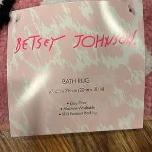 Betsey Johnson Pink Floral Ghost Rug
