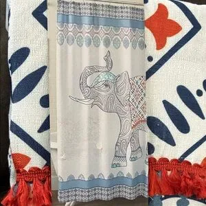 Better Homes & Gardens Elephant Fabric Shower Curtain Nwt