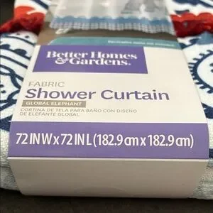Better Homes & Gardens Elephant Fabric Shower Curtain Nwt