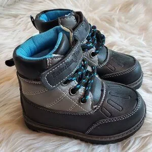 Beverly Hills Boy's Black Polo Club Lace-up Non-Slip Trendy Exeter Boot SZ 5