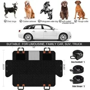 Bikaek HARD BOTTOM Back Car Seat Extender For Dogs/large Dogs Up To 350 Lbs. NEW