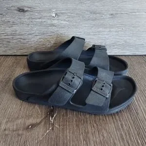 Birkenstock Arizona Eva Kids Black Double Strap Comfort Slides Sandal Size 2