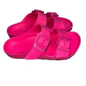 Birkenstock Arizona Pink EVA Plastic Sandals Shoes Size 27 Or 9-9.5 Toddler