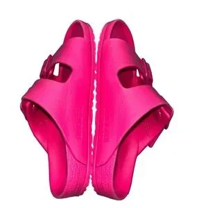Birkenstock Arizona Pink EVA Plastic Sandals Shoes Size 27 Or 9-9.5 Toddler