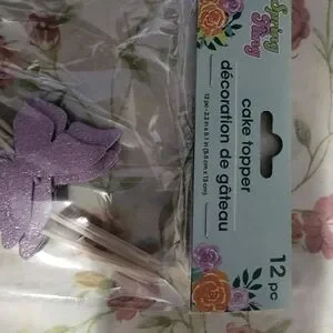 BIRTHDAY Cake Topper Flower And Butterfly