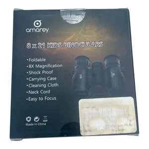Black 8x21 Kids Binoculars