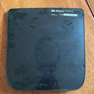 Black And White Mouse Pad With Wrist Rest