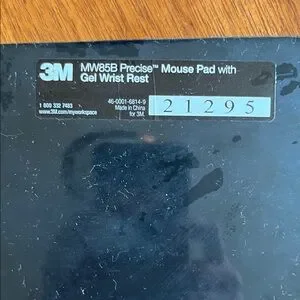 Black And White Mouse Pad With Wrist Rest