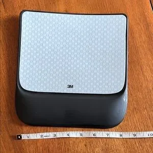 Black And White Mouse Pad With Wrist Rest