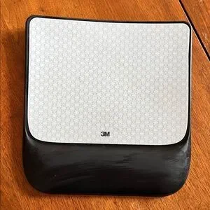 Black and White Mouse Pad with Wrist Rest