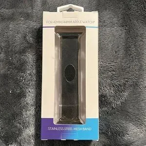 BLACK Apple Watch Stainless Steel Mesh Band 42MM/44MM