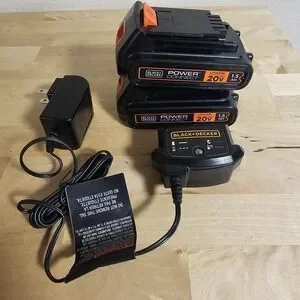 Black + Decker LBXR20 2.0AH Genuine OEM 20v Max Lithium 2 Batteries & Charger