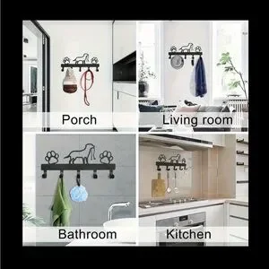 Black Dog Paw Wall Hooks