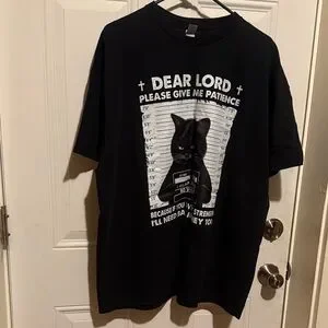 Black Dramatic T-Shirt with graphic design and message