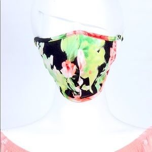 Black Floral Mask w/Storage Bag Black Floral Mask w/Storage Bag