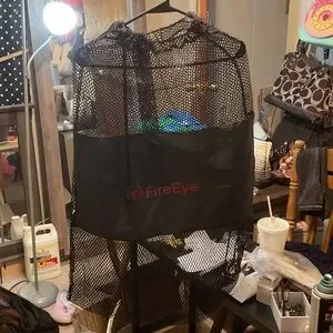 Black Mesh Laundry Hamper