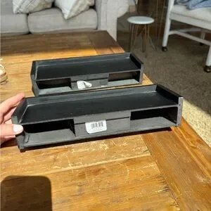 Black Rectangular Wall Shelves