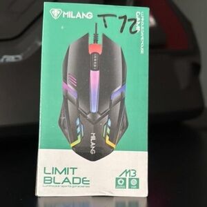 Black & Red Gaming Mouse with RGB Lighting – High Performance – Wired