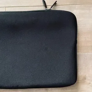 Black Sleeve Laptop Case In Black