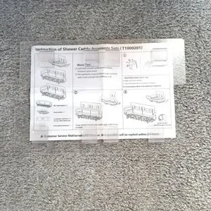 Black Stainless Steel Shower Caddy Rust Proof New In The Box - 2pc