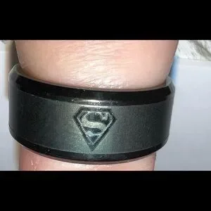 Black Titanium Band Ring Superman Logo Size 5 Lasts Lifetime