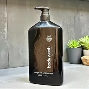 Black Wolf Body Wash 1 Liter Salicylic Acid Charcoal Helps Acne Breakouts 33.8oz