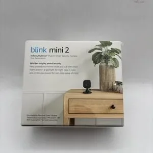 Blink Mini 2 Security Camera 1080p Wired Indoor Outdoor Night Vision Audio HD