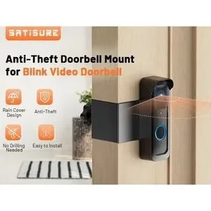 Blink Video Doorbell Mount by AutoSonic Adjustable Design Anti-Theft Black