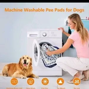 Blue And White Washable Dog Pee Pads 2 PACK OF 18X24